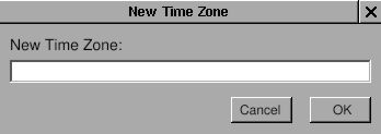 Interface of time zone panel