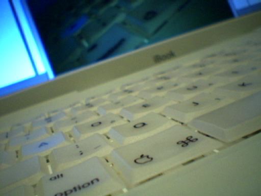 shot of ibook keyboard