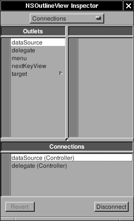 Connect data source of NSOutlineView