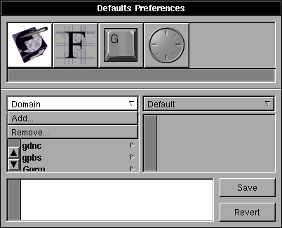 Defaults Preferences: Add/Remove domain