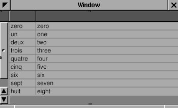 Add table into window