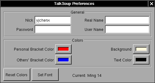 TalkSoup: Preferences