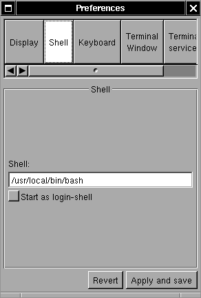 Terminal: Shell Preference