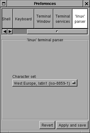 Terminal: Linux Parser Preference