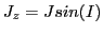 $\displaystyle J_z = Jsin(I)$